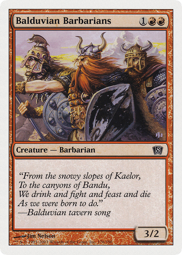 Balduvian Barbarians (176) Foil - Eighth Edition