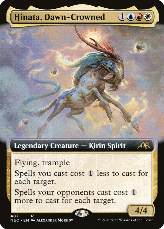 Hinata, Dawn-Crowned (Extended Art) (487) - Kamigawa: Neon Dynasty