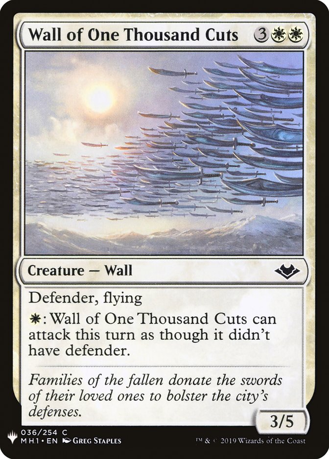 Wall of One Thousand Cuts [Mystery Booster] | Silver Goblin