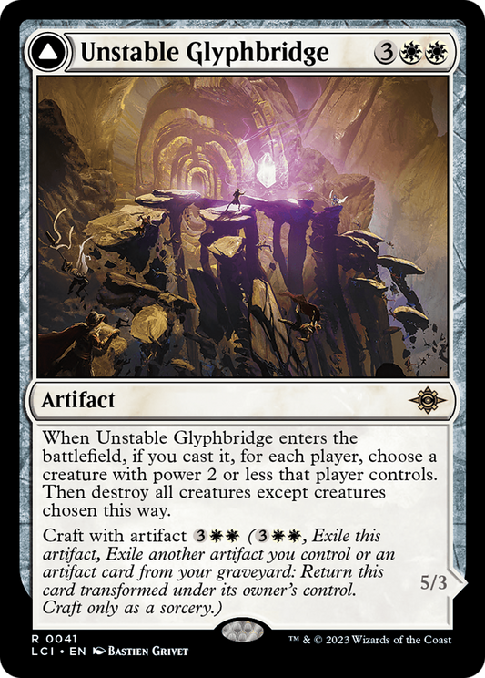 Unstable Glyphbridge // Sandswirl Wanderglyph [The Lost Caverns of Ixalan] Foil