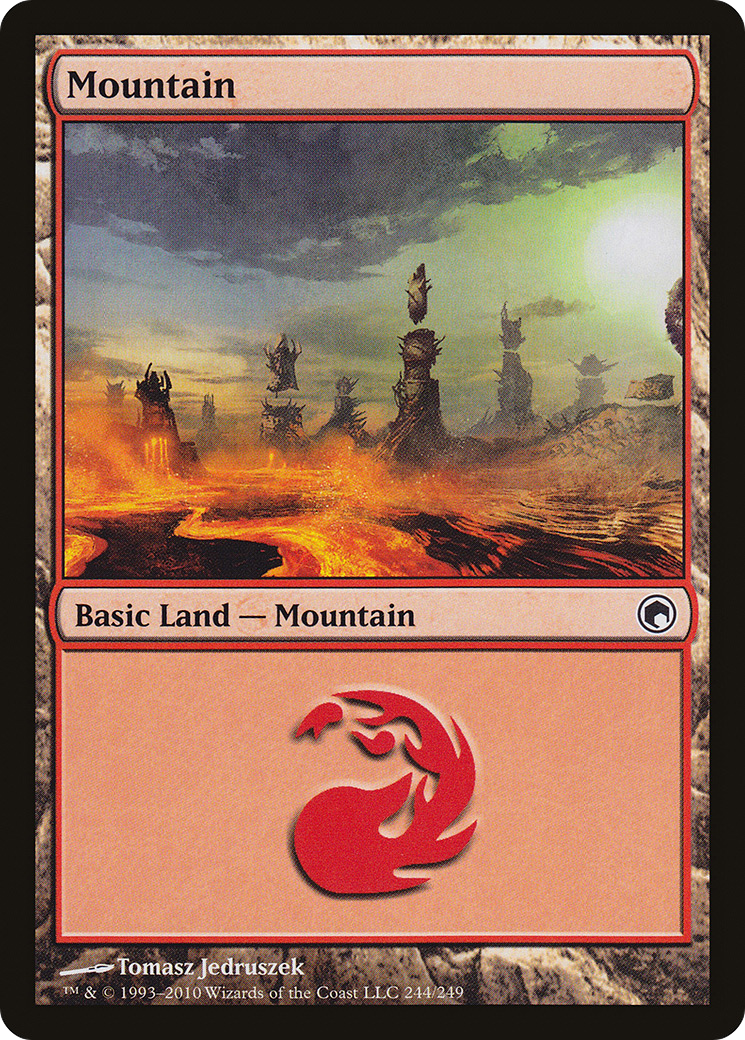 Mountain (244) Foil - Scars of Mirrodin