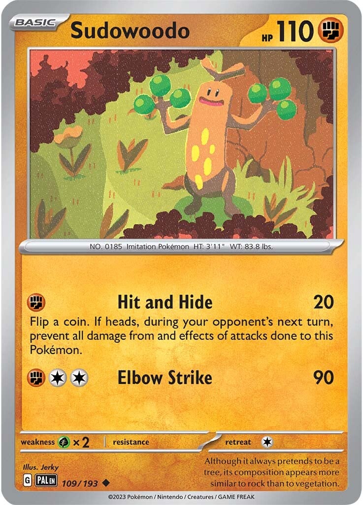 Sudowoodo (109/193) [Scarlet & Violet: Paldea Evolved] | Silver Goblin