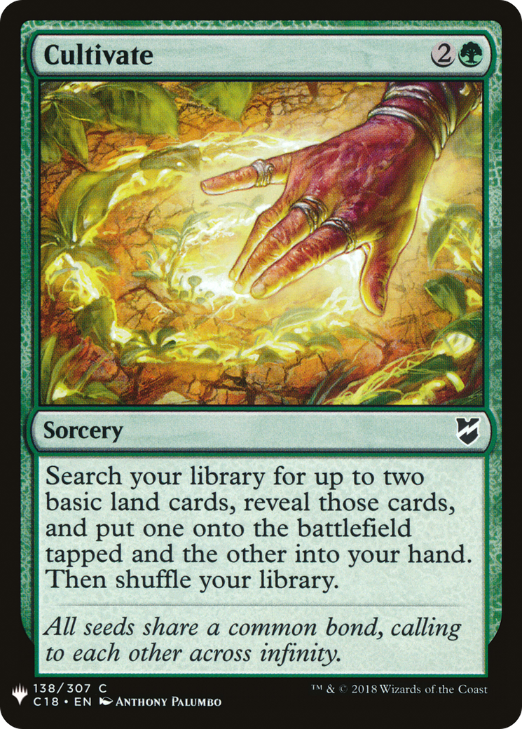 Cultivate (C18-138) - The List