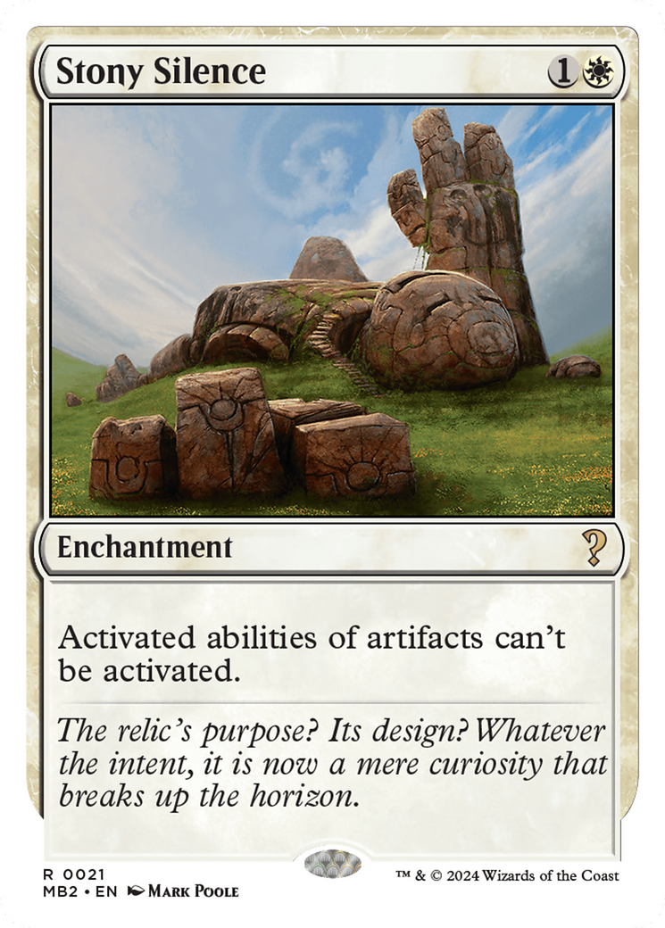 Stony Silence (White Border) (021) - Mystery Booster 2