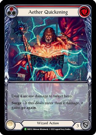 Aether Quickening (Red) (FAB112) Rainbow Foil - FaB Promos