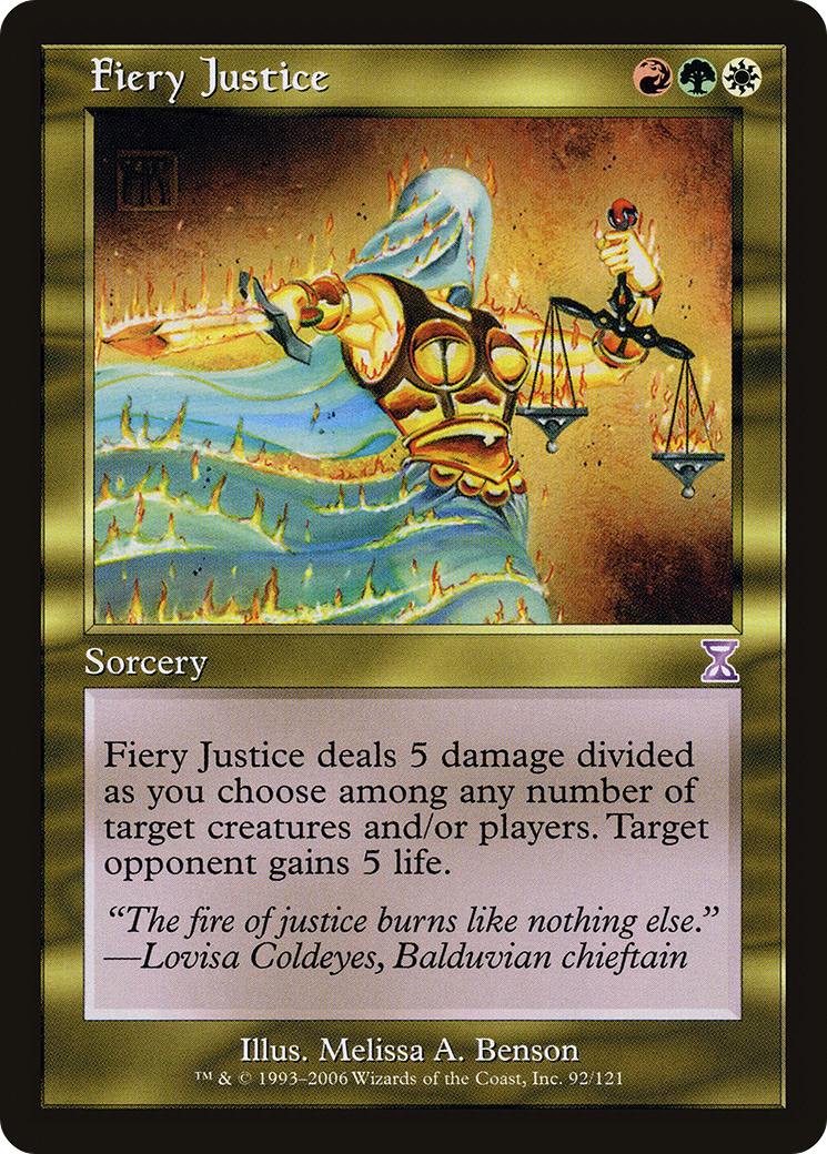 Fiery Justice (Retro) (092) Foil - Time Spiral Timeshifted