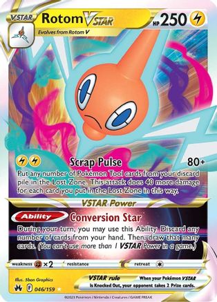 Rotom VSTAR (046/159) [Sword & Shield: Crown Zenith] | Silver Goblin