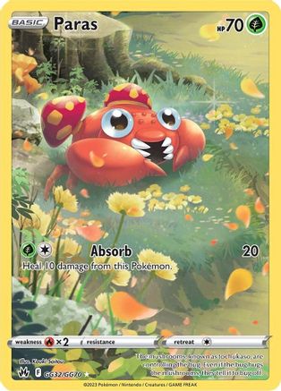 Paras (GG32) Holofoil - Crown Zenith Galarian Gallery