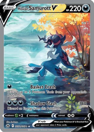 Hisuian Samurott V (GG51) Holofoil - Crown Zenith Galarian Gallery