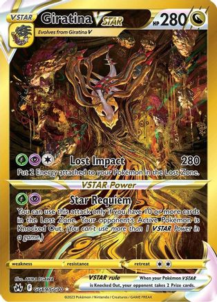 Giratina VSTAR (Secret) (GG69) Holofoil - Crown Zenith Galarian Gallery