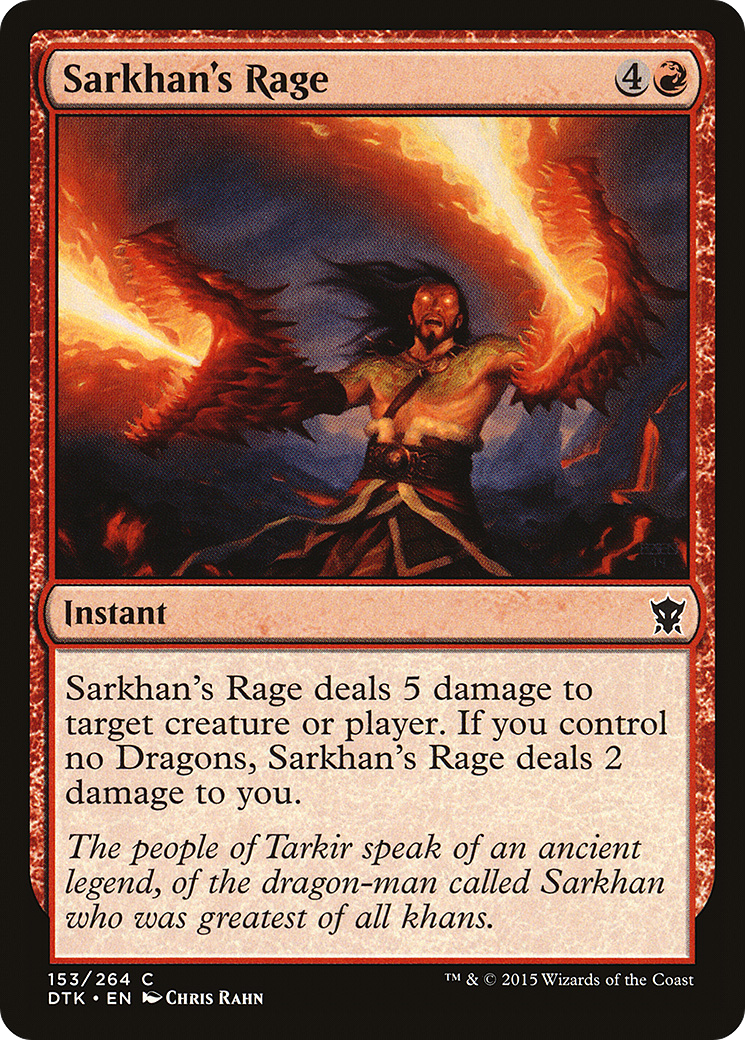 Sarkhan's Rage (153) Foil - Dragons of Tarkir