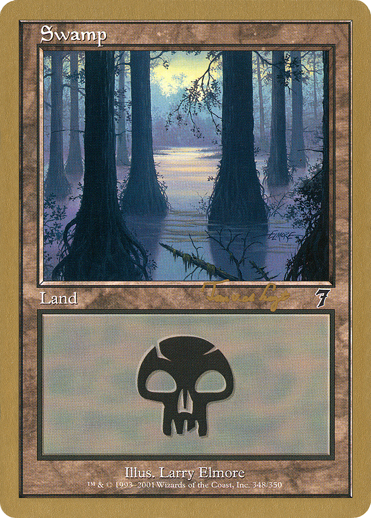 Swamp (348) - 2001 Tom van de Logt (7ED) (Retro) - World Championship Decks 2001