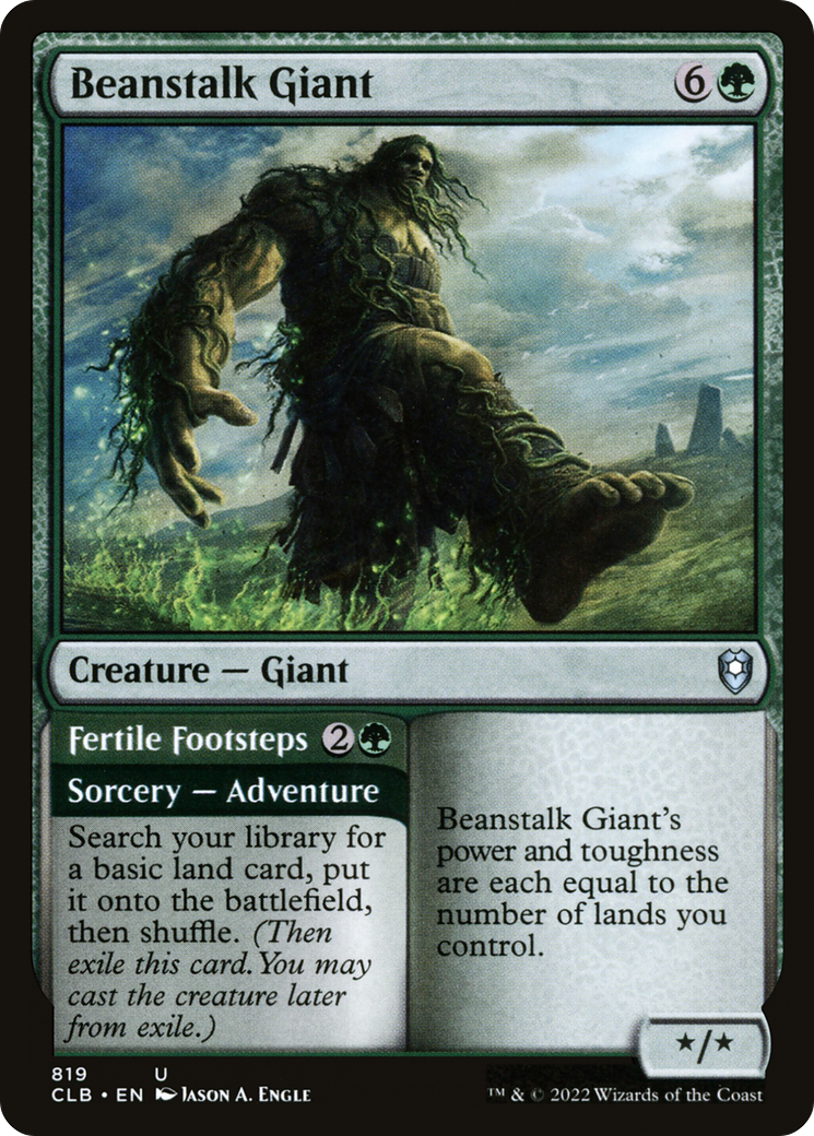 Beanstalk Giant // Fertile Footsteps (819) - Commander Legends: Battle for Baldur's Gate