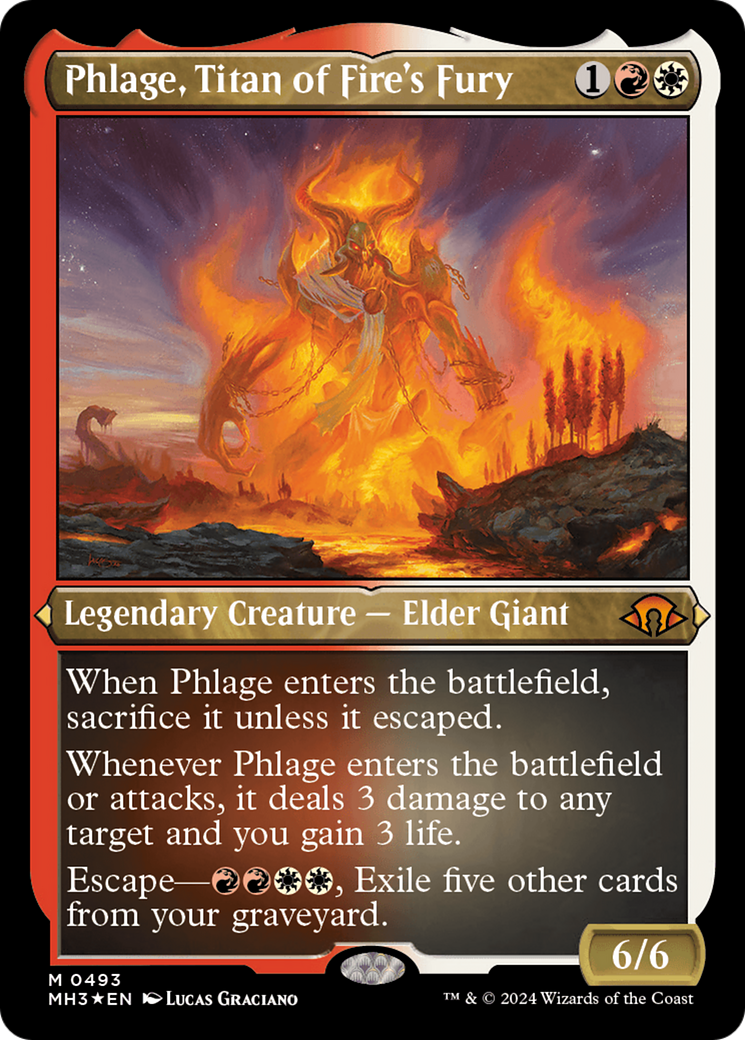 Phlage, Titan of Fire's Fury (493) Foil - Modern Horizons 3
