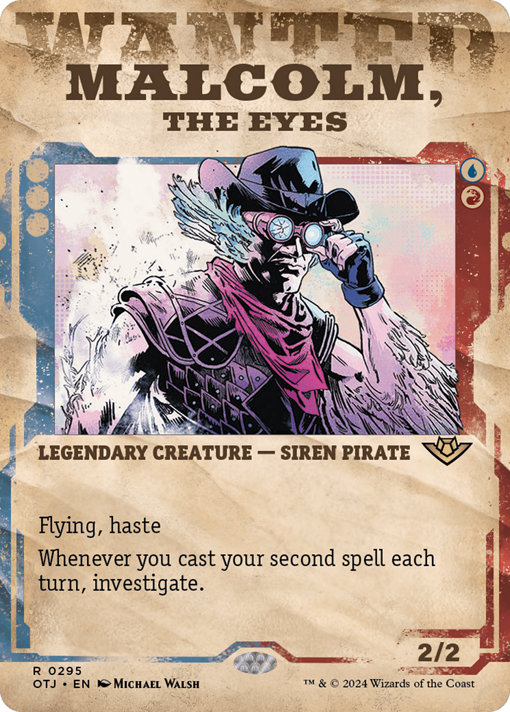 Malcolm, the Eyes (Showcase) (295) Foil - Outlaws of Thunder Junction