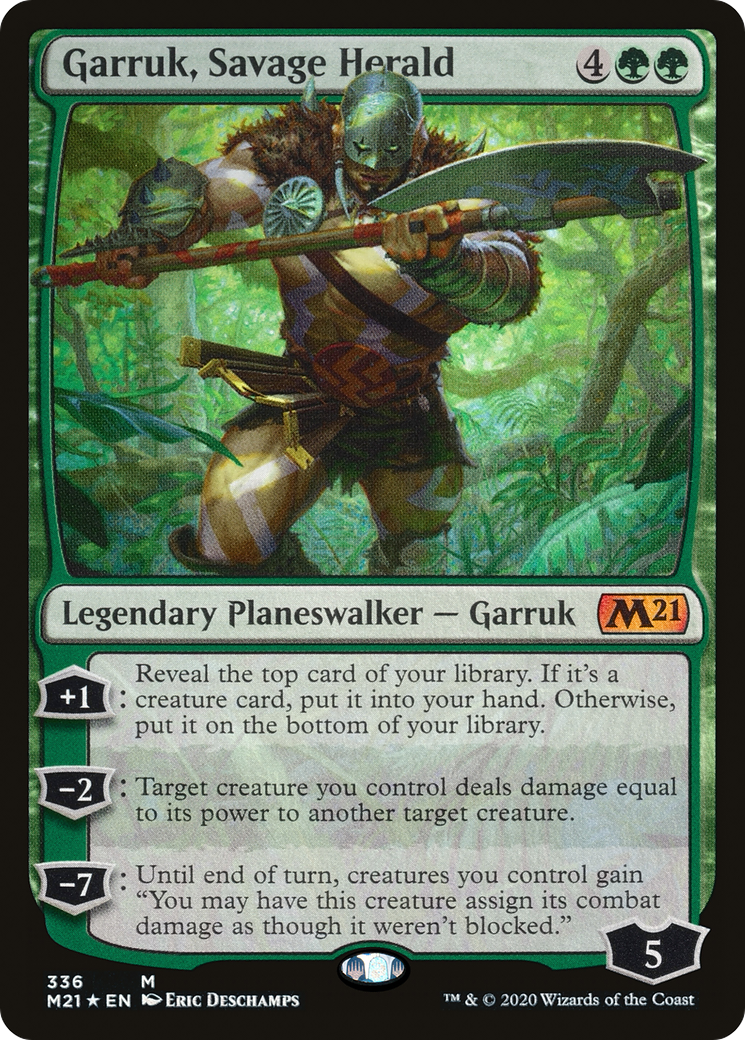 Garruk, Savage Herald (336) Foil - Core Set 2021