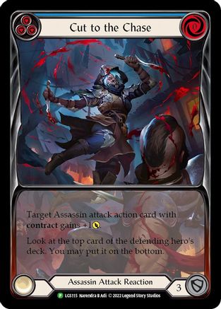 Cut to the Chase (Blue) (LGS115) Rainbow Foil - FaB Promos