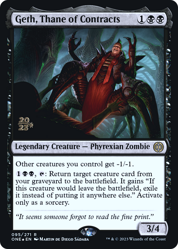 Geth, Thane of Contracts (95s) Foil - Phyrexia: All Will Be One Promos