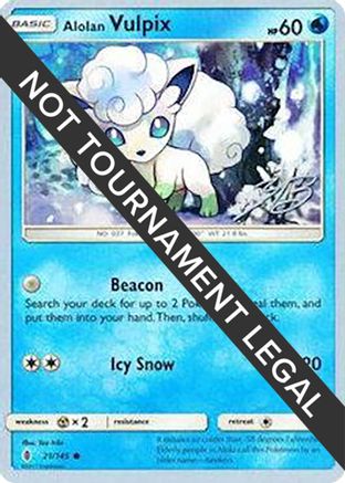 Alolan Vulpix (21/145) (Ice Path FTW - Zachary Bokhari) [World Championships 2017] | Silver Goblin