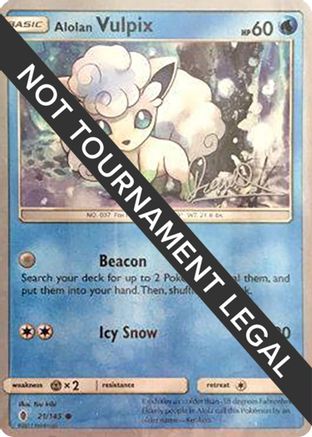 Alolan Vulpix (21/145) (Infinite Force - Diego Cassiraga) [World Championships 2017] | Silver Goblin