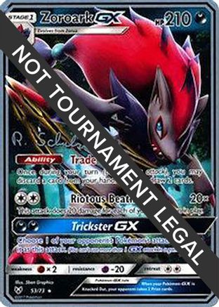 Zoroark GX (53/73) (Victory Map - Robin Schulz) [World Championships 2018] | Silver Goblin