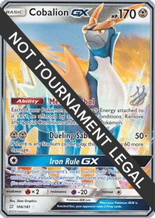 Cobalion GX (106/181) (Perfection - Henry Brand) [World Championships 2019] | Silver Goblin