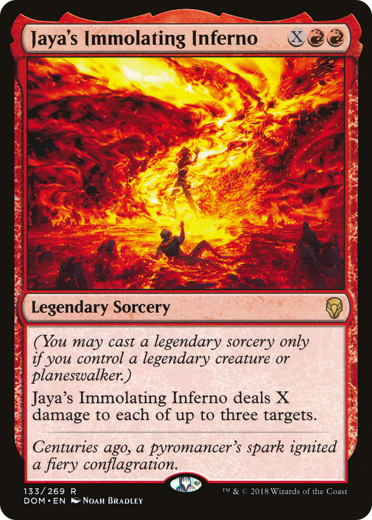 Jaya's Immolating Inferno [Dominaria] | Silver Goblin