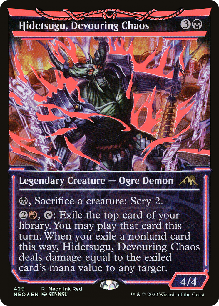 Hidetsugu, Devouring Chaos (Showcase) (429) Foil - Kamigawa: Neon Dynasty
