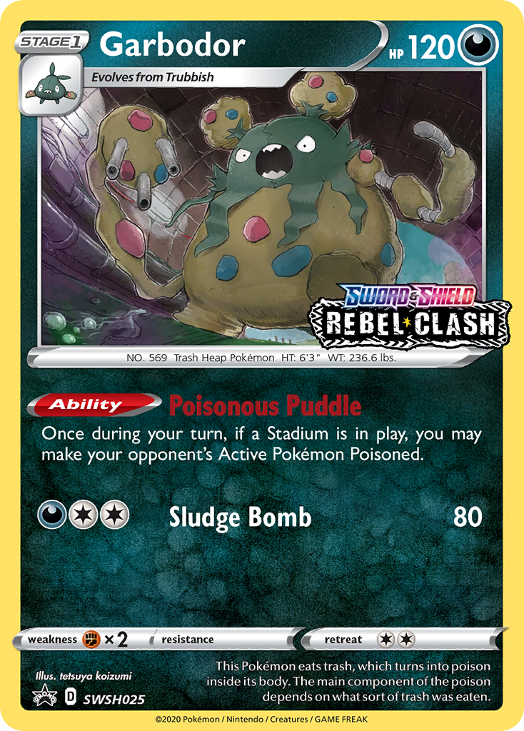 Garbodor (SWSH025) (Prerelease Promo) [Sword & Shield: Black Star Promos] | Silver Goblin