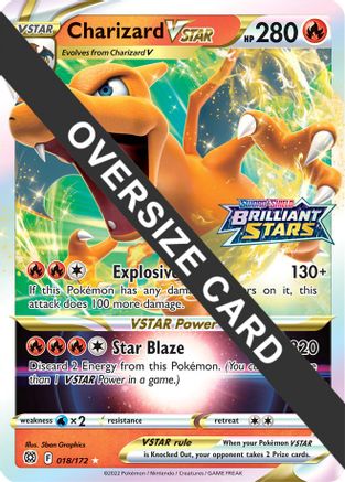 Charizard VSTAR (018/172) (Jumbo Card) [Sword & Shield: Brilliant Stars] | Silver Goblin