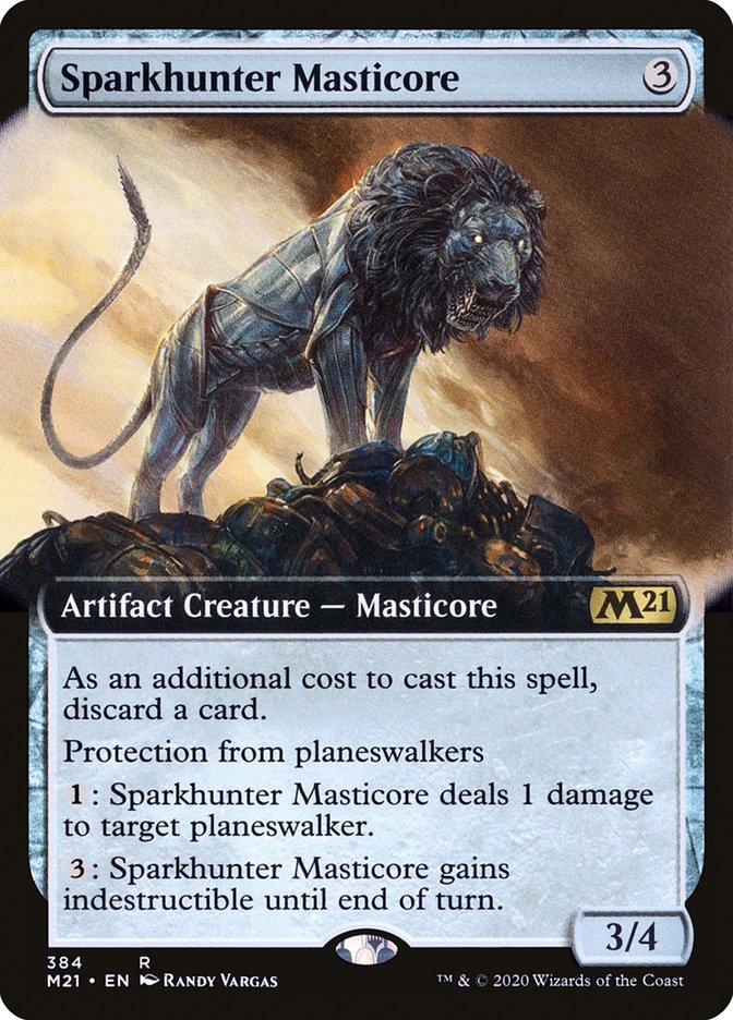 Sparkhunter Masticore (Extended Art) [Core Set 2021] | Silver Goblin