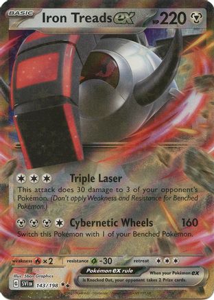 Iron Treads ex (143) Holofoil - Scarlet & Violet Base Set
