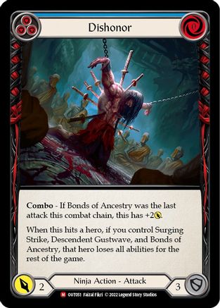 Dishonor (OUT051) Rainbow Foil - Outsiders