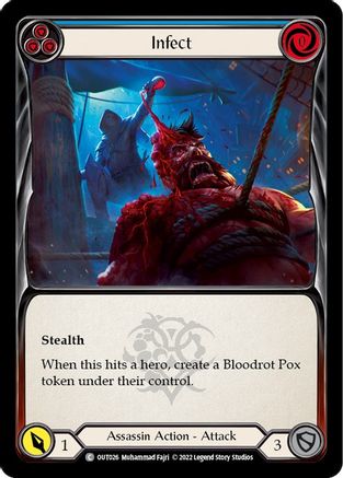 Infect (Blue) (OUT026) Rainbow Foil - Outsiders