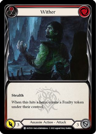 Wither (Red) (OUT039) Rainbow Foil - Outsiders