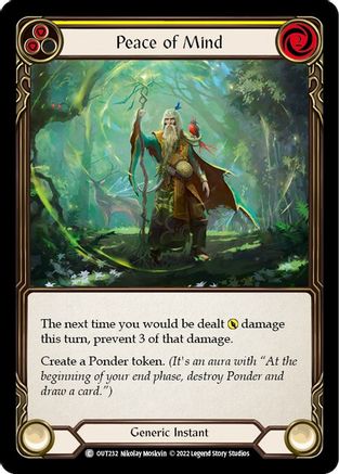 Peace of Mind (Yellow) (OUT232) Rainbow Foil - Outsiders