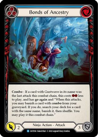 Bonds of Ancestry (Blue) (OUT058) Rainbow Foil - Outsiders