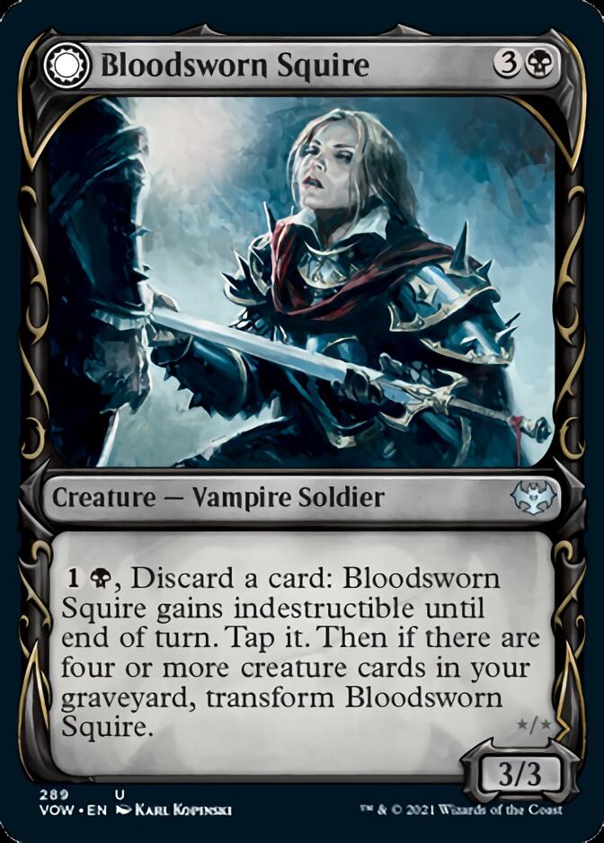 Bloodsworn Squire // Bloodsworn Knight (Showcase) (289) Foil - Innistrad: Crimson Vow