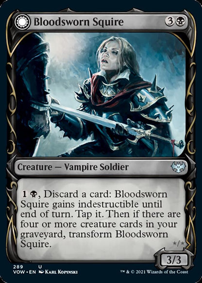 Bloodsworn Squire // Bloodsworn Knight (Showcase) (289) Foil - Innistrad: Crimson Vow