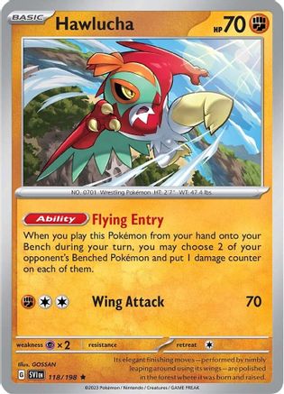 Hawlucha (118) Holofoil - SV01 Scarlet & Violet Base Set