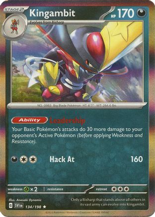 Kingambit (134) Holofoil - Scarlet & Violet Base Set