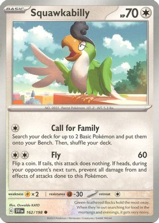 Squawkabilly (162) Reverse Holofoil - SV01 Scarlet & Violet Base Set