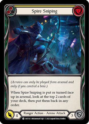 Spire Sniping (Yellow) (OUT131) Rainbow Foil - Outsiders