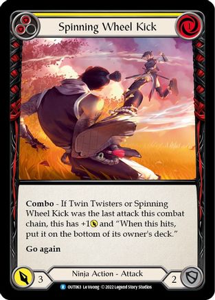 Spinning Wheel Kick (Yellow) (OUT063) Rainbow Foil - Outsiders
