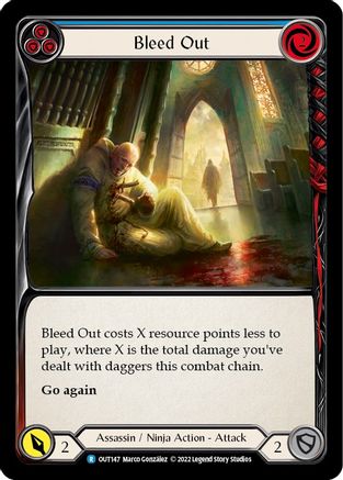 Bleed Out (Blue) (OUT147) Rainbow Foil - Outsiders