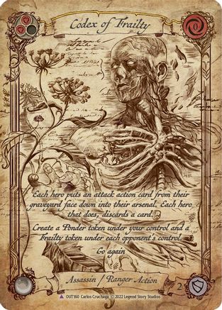 Codex of Frailty (Marvel) (OUT160) Cold Foil - Outsiders