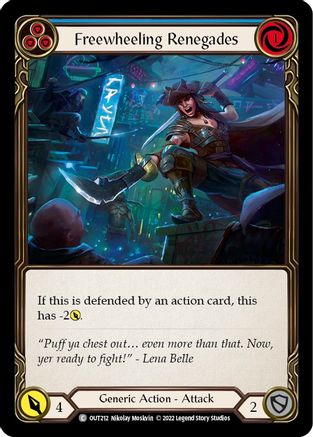 Freewheeling Renegades (Blue) (OUT212) Rainbow Foil - Outsiders