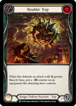 Boulder Trap (Yellow) (OUT106) Rainbow Foil - Outsiders