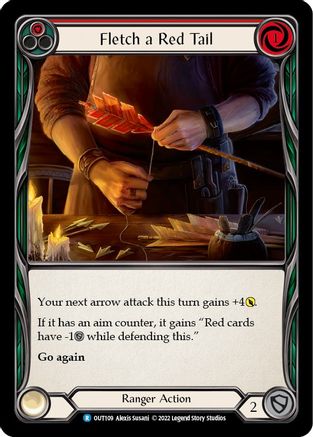 Fletch a Red Tail (Red) (OUT109) Rainbow Foil - Outsiders