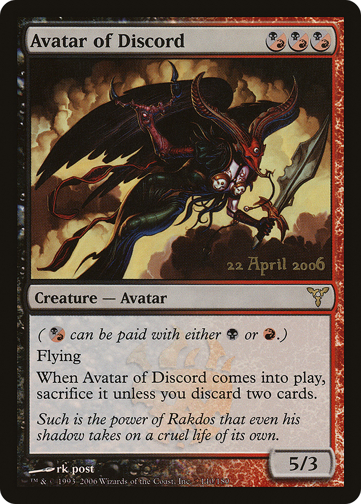 Avatar of Discord (140★) Foil - Dissension Promos
